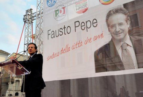 Fausto Pepe all'apertura della campagna elettorale